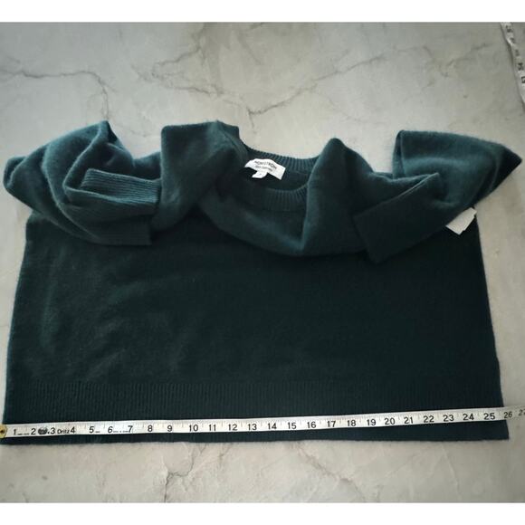 NWOT Women’s Nordstrom Cashmere Sweater Soft Knit Green Cabincore Pullover Sz XL - Picture 6 of 7